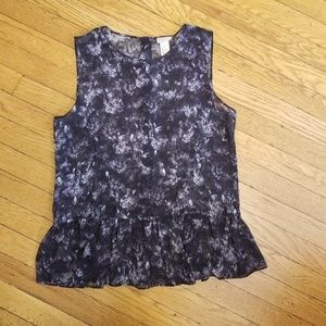 H&M sheer peplum top